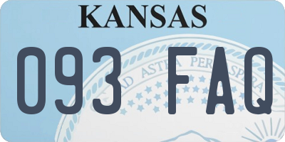 KS license plate 093FAQ