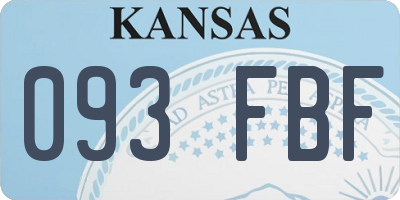KS license plate 093FBF
