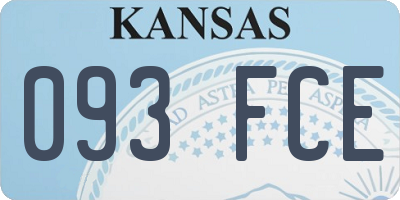KS license plate 093FCE