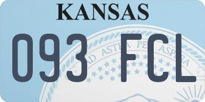 KS license plate 093FCL