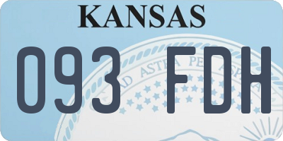 KS license plate 093FDH