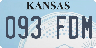KS license plate 093FDM