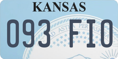 KS license plate 093FIO