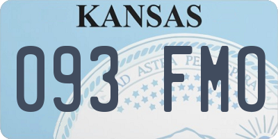 KS license plate 093FMO