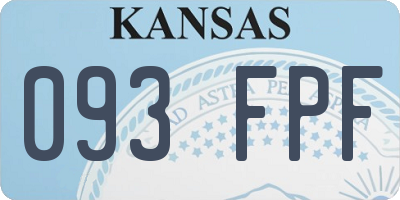 KS license plate 093FPF