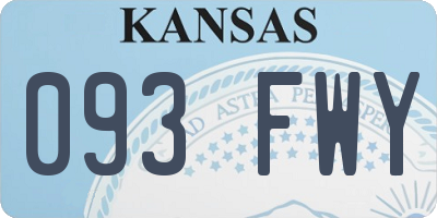 KS license plate 093FWY