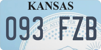 KS license plate 093FZB