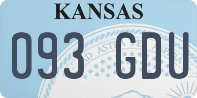 KS license plate 093GDU