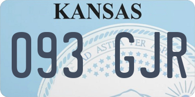 KS license plate 093GJR
