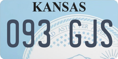KS license plate 093GJS