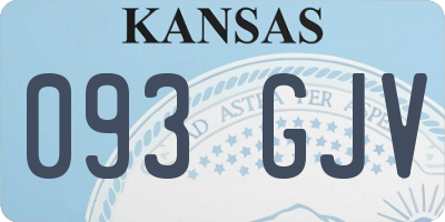 KS license plate 093GJV