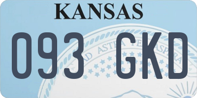 KS license plate 093GKD