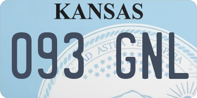 KS license plate 093GNL