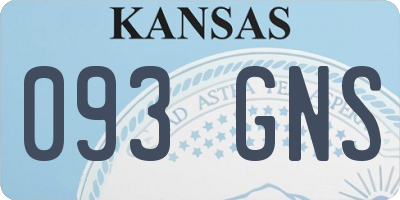 KS license plate 093GNS