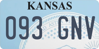 KS license plate 093GNV
