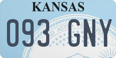 KS license plate 093GNY