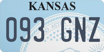 KS license plate 093GNZ