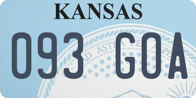 KS license plate 093GOA