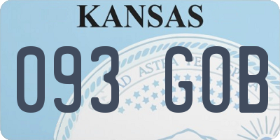 KS license plate 093GOB