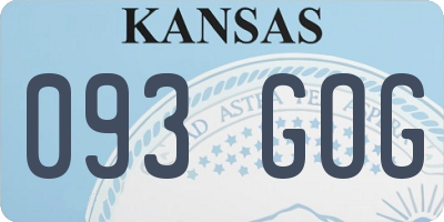 KS license plate 093GOG
