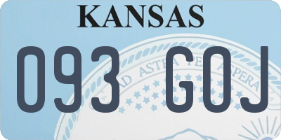 KS license plate 093GOJ