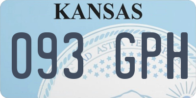 KS license plate 093GPH