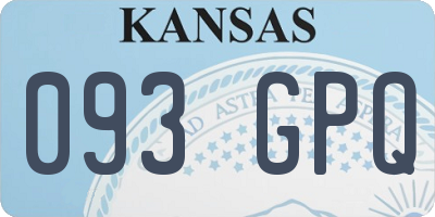 KS license plate 093GPQ