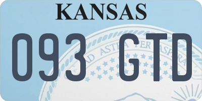 KS license plate 093GTD