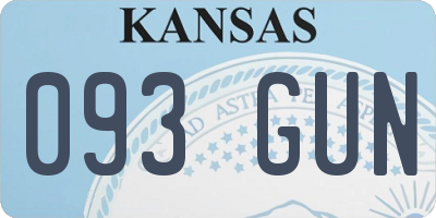 KS license plate 093GUN