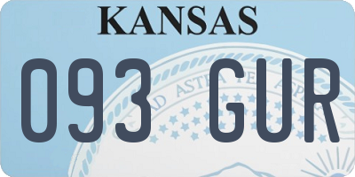 KS license plate 093GUR