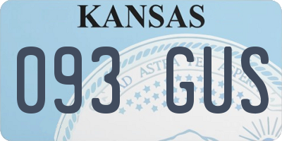 KS license plate 093GUS