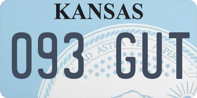 KS license plate 093GUT