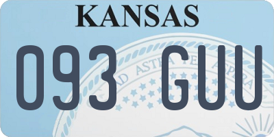 KS license plate 093GUU
