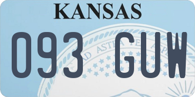 KS license plate 093GUW