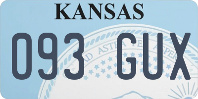 KS license plate 093GUX