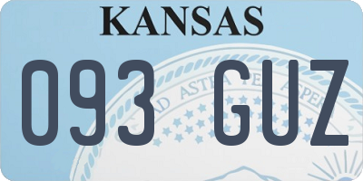 KS license plate 093GUZ