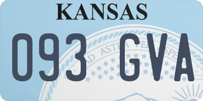 KS license plate 093GVA