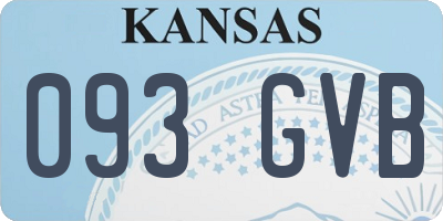 KS license plate 093GVB