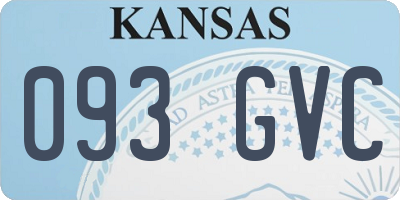 KS license plate 093GVC