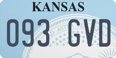 KS license plate 093GVD