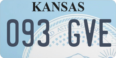 KS license plate 093GVE