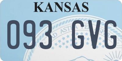 KS license plate 093GVG
