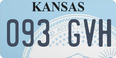 KS license plate 093GVH