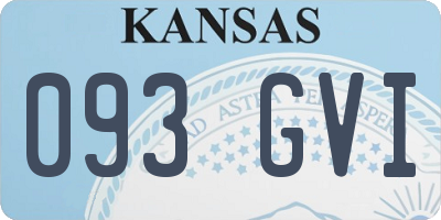 KS license plate 093GVI