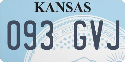 KS license plate 093GVJ
