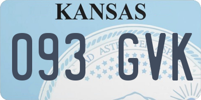 KS license plate 093GVK