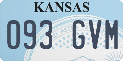 KS license plate 093GVM