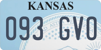 KS license plate 093GVO