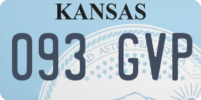 KS license plate 093GVP
