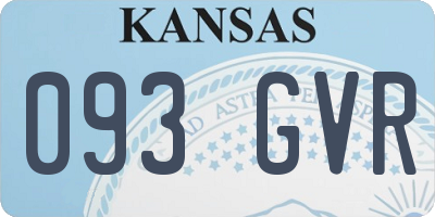 KS license plate 093GVR